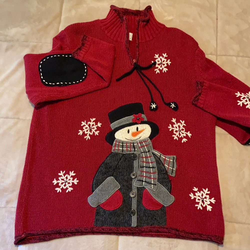 VINTAGE snowman sweater